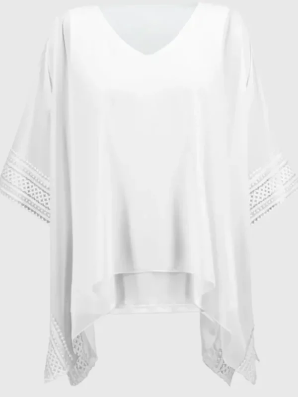 Joseph Ribkoff Tops | Luxury Gifts^Women's Chiffon And Silky Knit Poncho Top 251095 Col 17