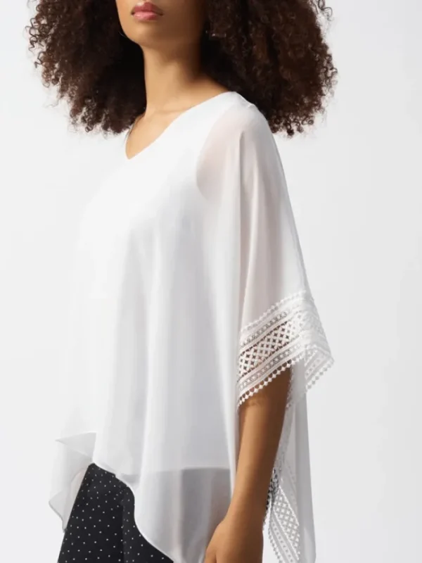 Joseph Ribkoff Tops | Luxury Gifts^Women's Chiffon And Silky Knit Poncho Top 251095 Col 17