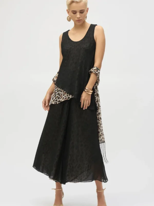 Joseph Ribkoff Trousers | Luxury Gifts^Women's Chiffon Animal Print Reversible Culotte Trouser