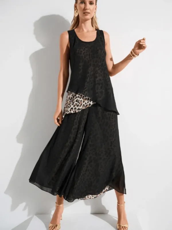 Joseph Ribkoff Trousers | Luxury Gifts^Women's Chiffon Animal Print Reversible Culotte Trouser