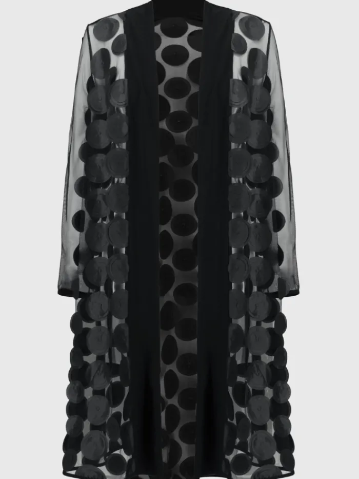 joseph_ribkoff_womens_d_d_0.webp Joseph Ribkoff Coats And Jackets | Party Wear^Women's 3D Dot And Mesh Cover-Up In Black 251209 Col 11