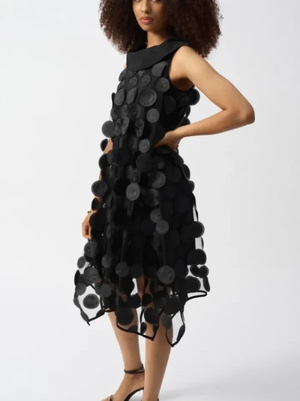 Joseph Ribkoff Dresses | Luxury Gifts^Women's 3D Dot Sleeveless Trapeze Dress In Black 251262