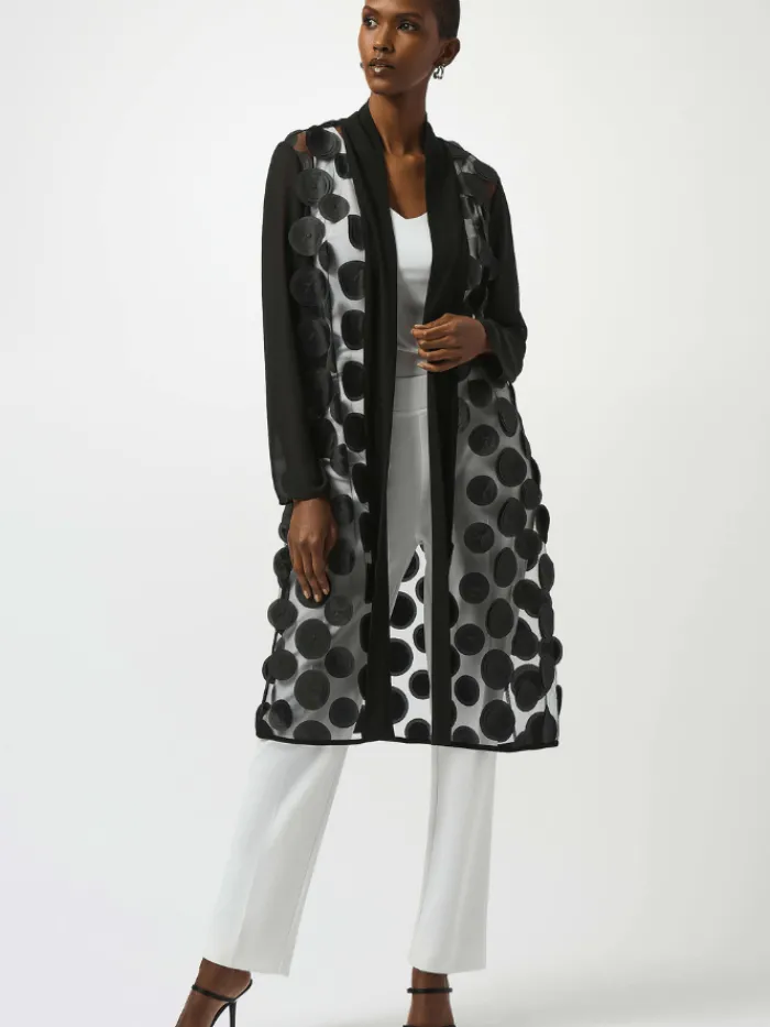 joseph_ribkoff_womens_d_d_1.webp Joseph Ribkoff Coats And Jackets | Party Wear^Women's 3D Dot And Mesh Cover-Up In Black 251209 Col 11