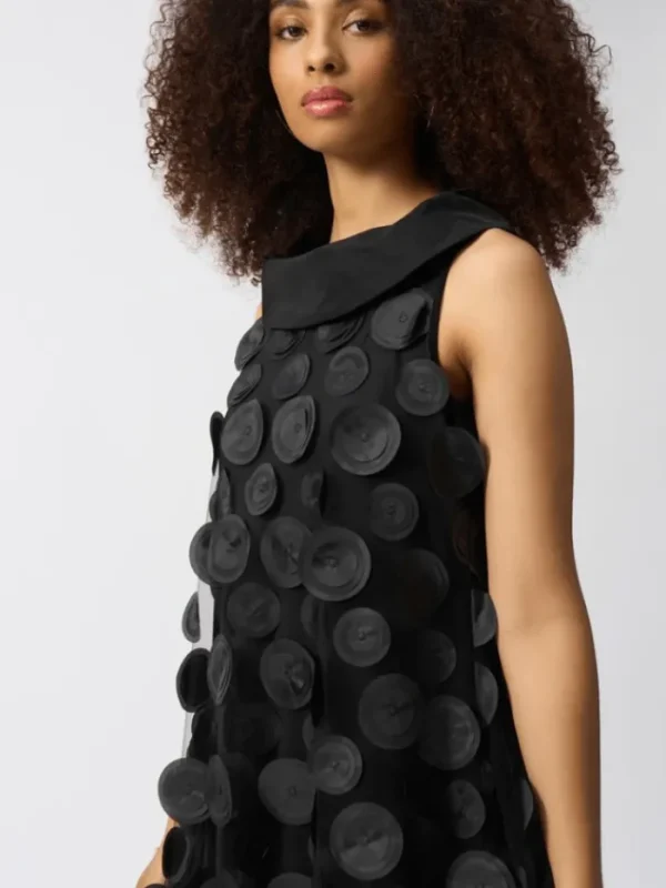 Joseph Ribkoff Dresses | Luxury Gifts^Women's 3D Dot Sleeveless Trapeze Dress In Black 251262