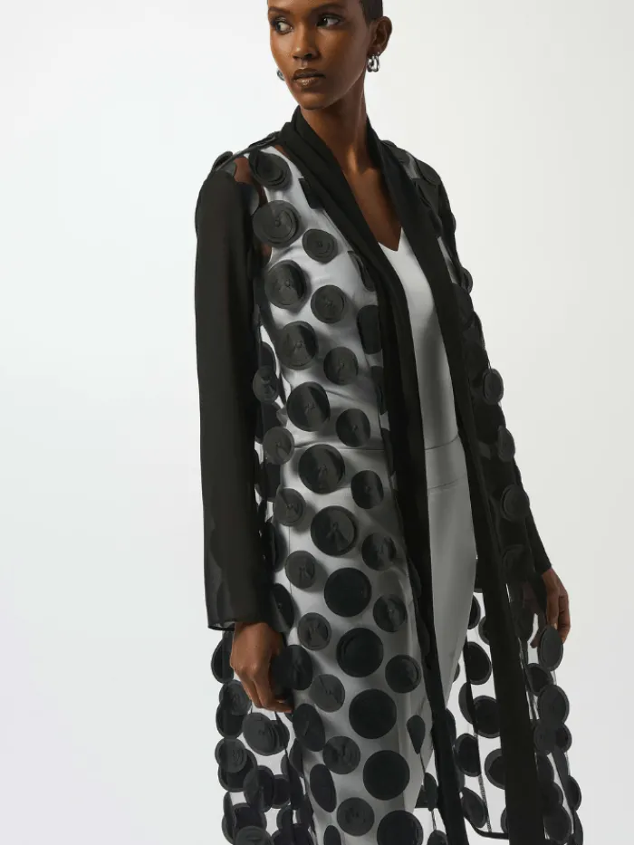 joseph_ribkoff_womens_d_d_2.webp Joseph Ribkoff Coats And Jackets | Party Wear^Women's 3D Dot And Mesh Cover-Up In Black 251209 Col 11