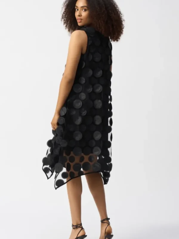 Joseph Ribkoff Dresses | Luxury Gifts^Women's 3D Dot Sleeveless Trapeze Dress In Black 251262