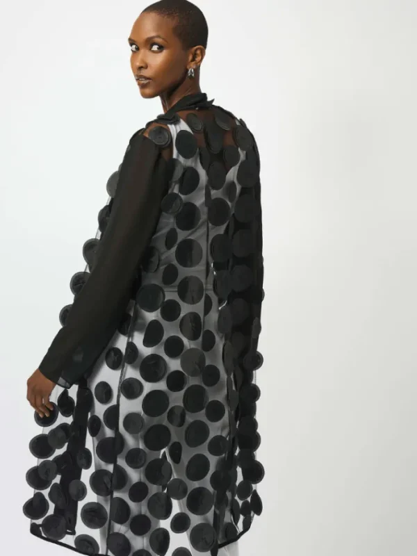 Joseph Ribkoff Coats And Jackets | Party Wear^Women's 3D Dot And Mesh Cover-Up In Black 251209 Col 11