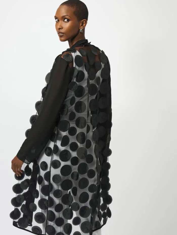 joseph_ribkoff_womens_d_d_3.webp Joseph Ribkoff Coats And Jackets | Party Wear^Women's 3D Dot And Mesh Cover-Up In Black 251209 Col 11