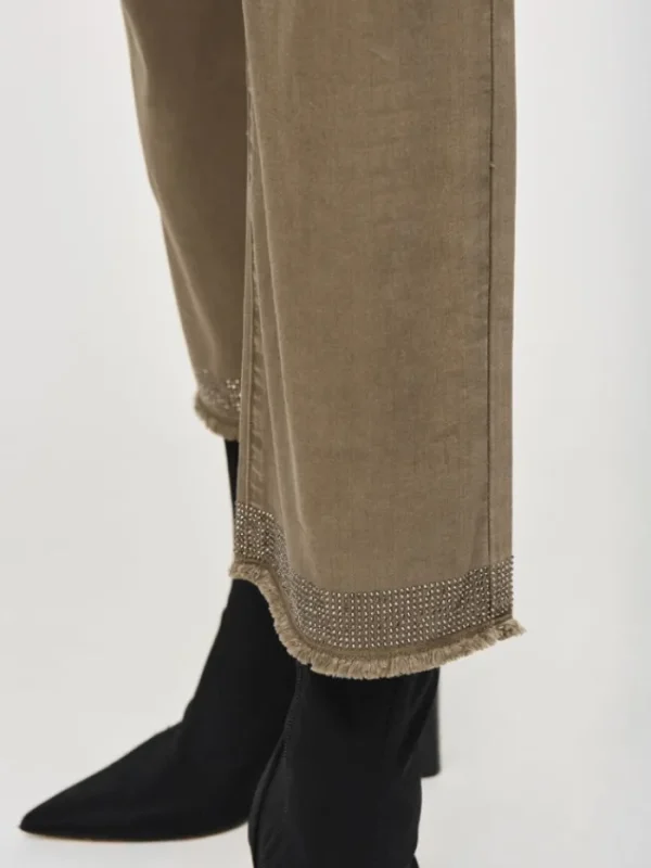 Joseph Ribkoff Denim | Trousers^Women's Denim Straight Trousers With Frayed Hem 243964