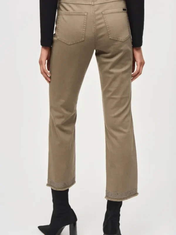 Joseph Ribkoff Denim | Trousers^Women's Denim Straight Trousers With Frayed Hem 243964