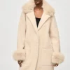 Joseph Ribkoff Coats And Jackets | Luxury Gifts^Women's Feather Yarn Sweater Coat With Furry Trim 24392