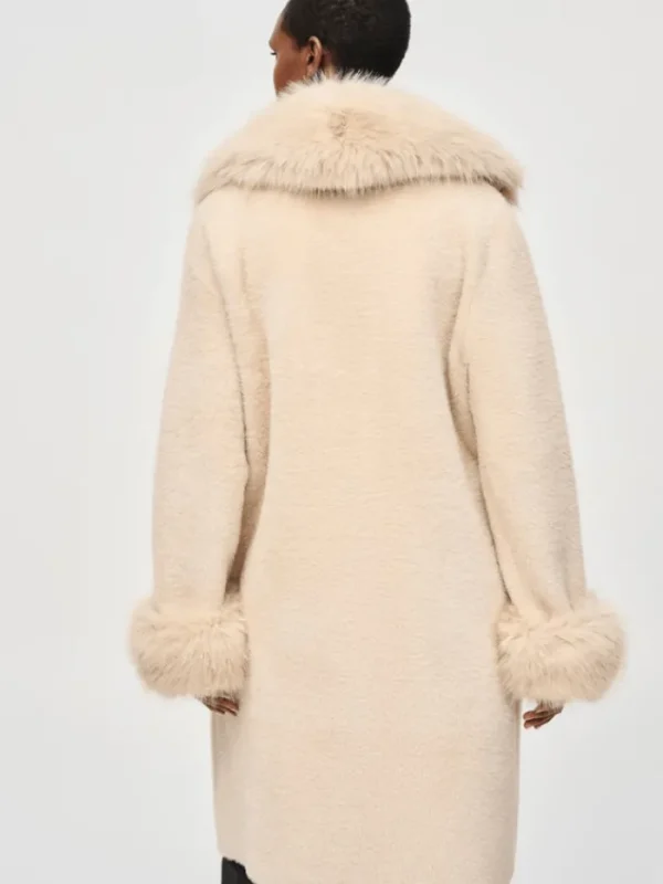 Joseph Ribkoff Coats And Jackets | Luxury Gifts^Women's Feather Yarn Sweater Coat With Furry Trim 24392