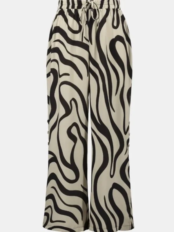 Joseph Ribkoff Trousers | Gifts Under £250^Women's Gauze Abstract Print Wide Leg Trousers 252178 C