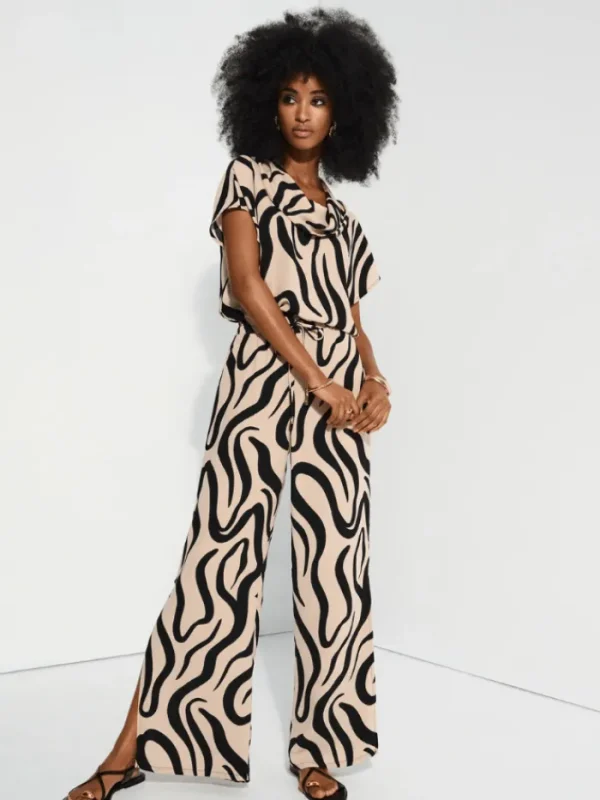 Joseph Ribkoff Trousers | Gifts Under £250^Women's Gauze Abstract Print Wide Leg Trousers 252178 C