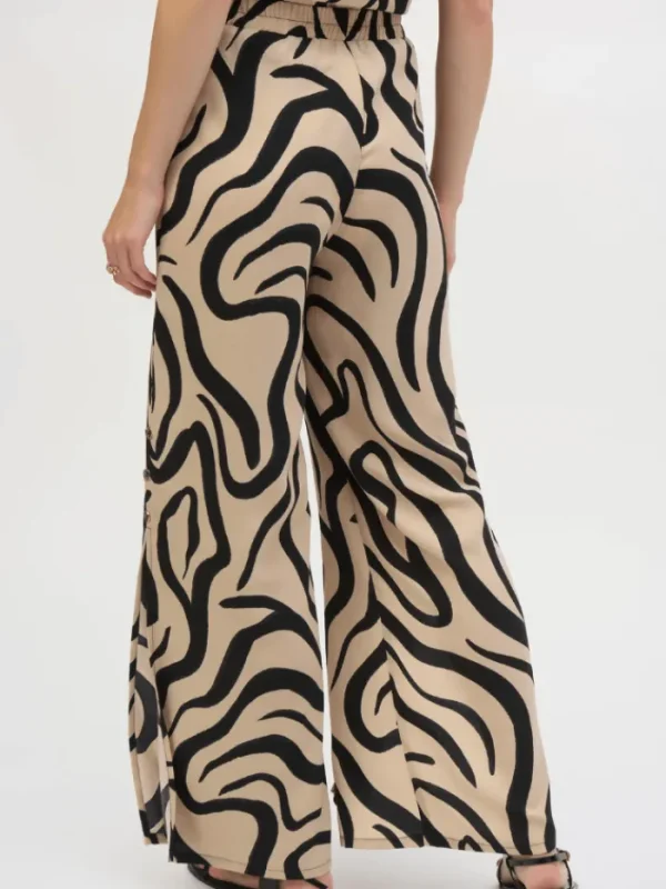 Joseph Ribkoff Trousers | Gifts Under £250^Women's Gauze Abstract Print Wide Leg Trousers 252178 C