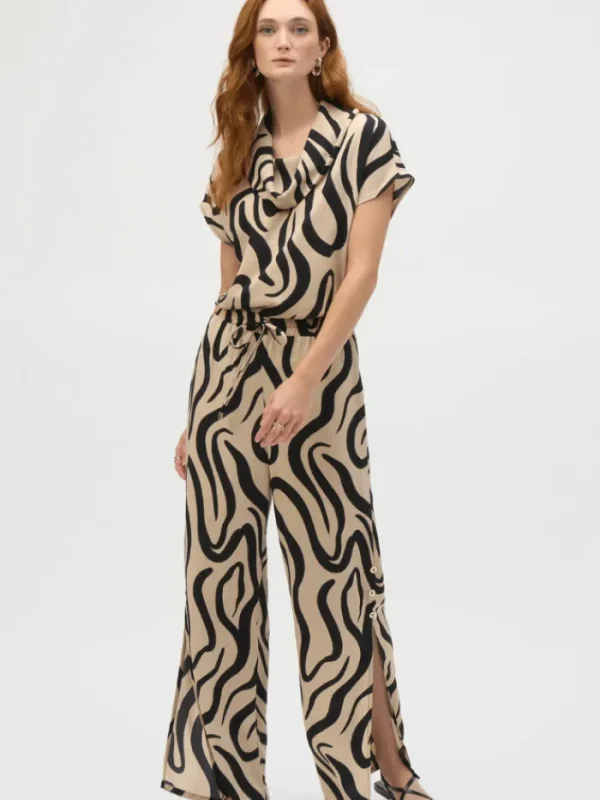 Joseph Ribkoff Trousers | Gifts Under £250^Women's Gauze Abstract Print Wide Leg Trousers 252178 C