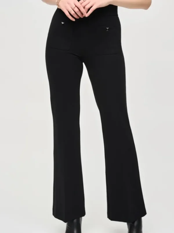 Joseph Ribkoff Trousers | Gifts Under £250^Women's Heavy Knit Flared Pull On Trousers In Black 243