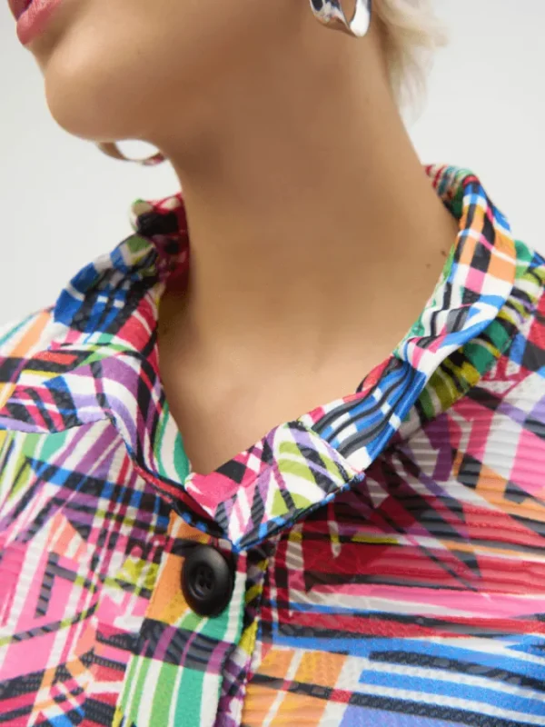 Joseph Ribkoff Coats And Jackets | Luxury Gifts^Women's Jacquard Stripe Patchwork Print Trapeze Jacket