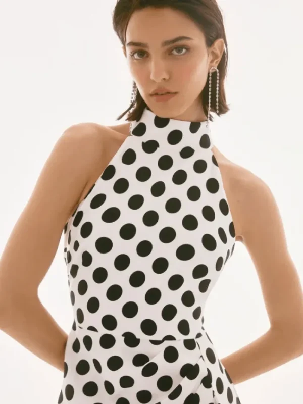 Joseph Ribkoff Dresses | Luxury Gifts^Women's Lux Twill Dot Print Halter Dress 251759 Col 184