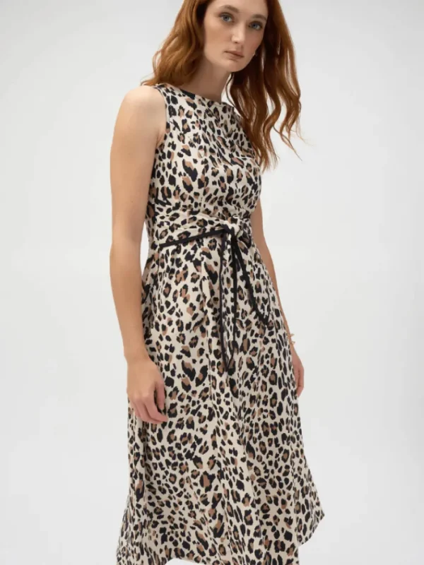 Joseph Ribkoff Dresses | Party Wear^Women's Poplin Animal Print Fit and Flare Dress 252095