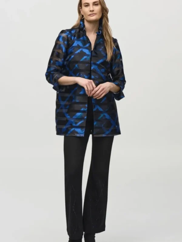 Joseph Ribkoff Coats And Jackets | Party Wear^Women's Satin and Organza Plaid Jacket 244198 Col 178