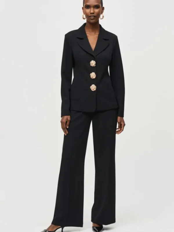 Joseph Ribkoff Coats And Jackets | Luxury Gifts^Women's Scuba Crepe Fitted Blazer In Black 243160 Col 1