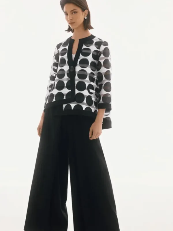 Joseph Ribkoff Coats And Jackets | Luxury Gifts^Women's Shadow Stripe Dot Print Swing Jacket 251772 Col