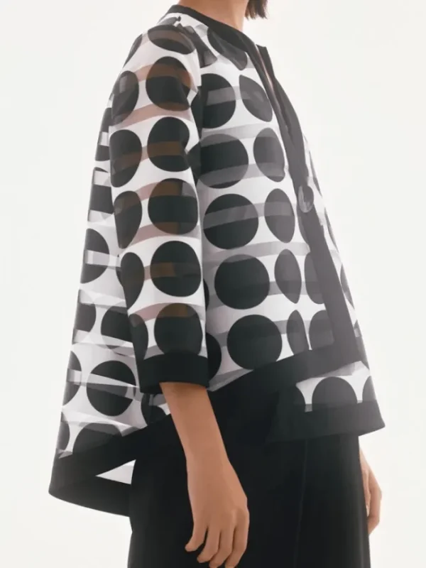 Joseph Ribkoff Coats And Jackets | Luxury Gifts^Women's Shadow Stripe Dot Print Swing Jacket 251772 Col
