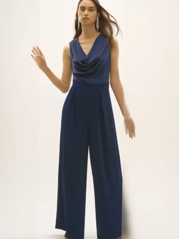 Joseph Ribkoff Dresses | Party Wear^Women's Signature Satin And Crepe Wide Leg Jumpsuit 252