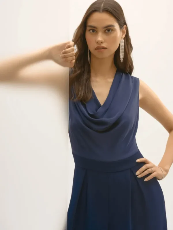 Joseph Ribkoff Dresses | Party Wear^Women's Signature Satin And Crepe Wide Leg Jumpsuit 252