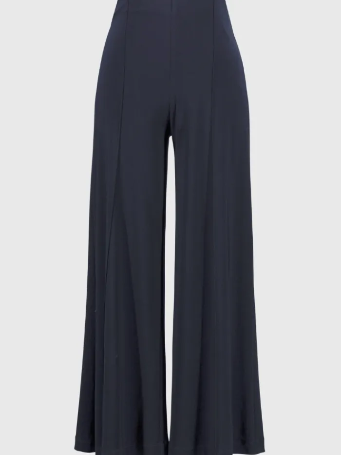 joseph_ribkoff_womens_sil_0-8.webp Joseph Ribkoff Trousers | Gifts Under £250^Women's Silky Knit Wide Leg Trousers In Midnight Blue 2