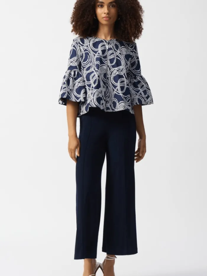 joseph_ribkoff_womens_sil_1-8.webp Joseph Ribkoff Trousers | Gifts Under £250^Women's Silky Knit Wide Leg Trousers In Midnight Blue 2