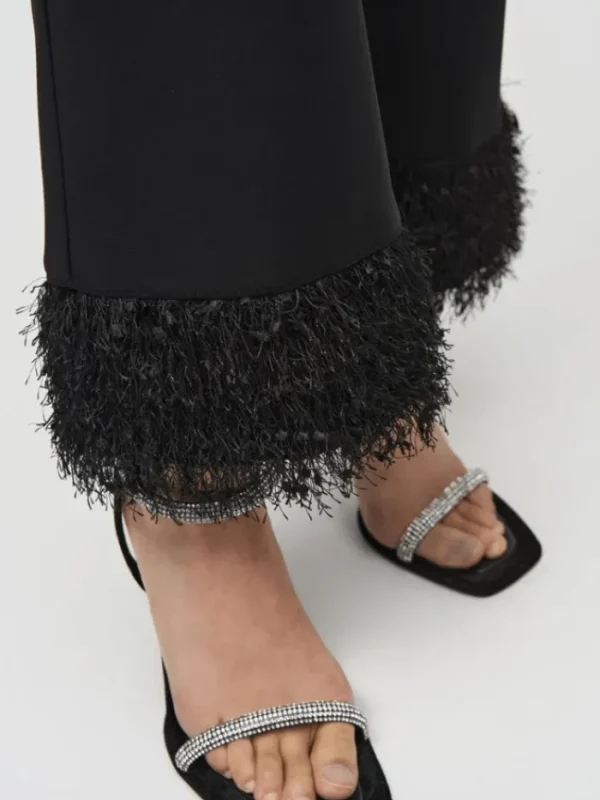 Joseph Ribkoff Party Wear | Trousers^Women's Silky Knit Flared Trousers With Fringed Hem 244