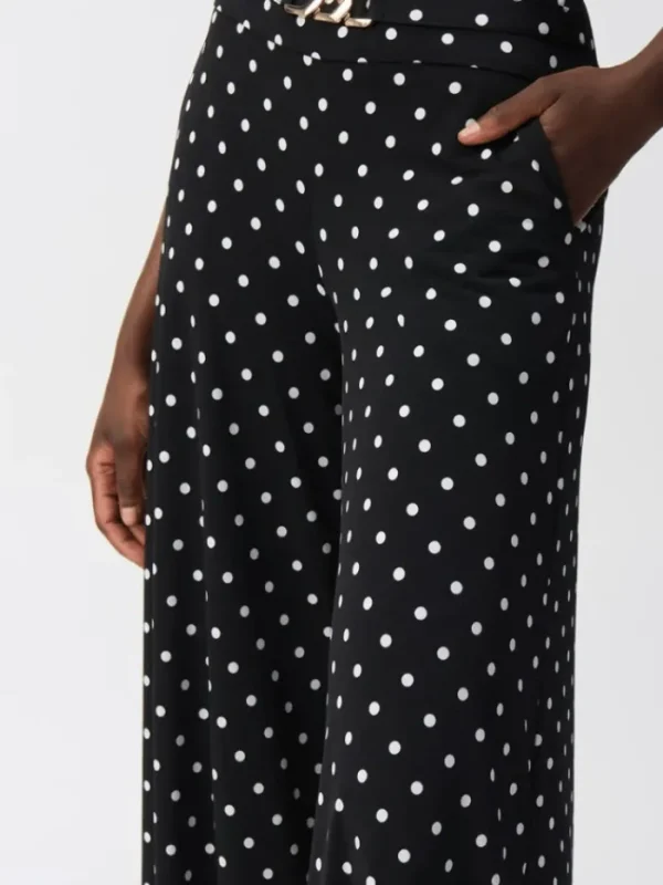 Joseph Ribkoff Trousers | Luxury Gifts^Women's Silky Knit Dot Print Pull On Culotte Trousers 2