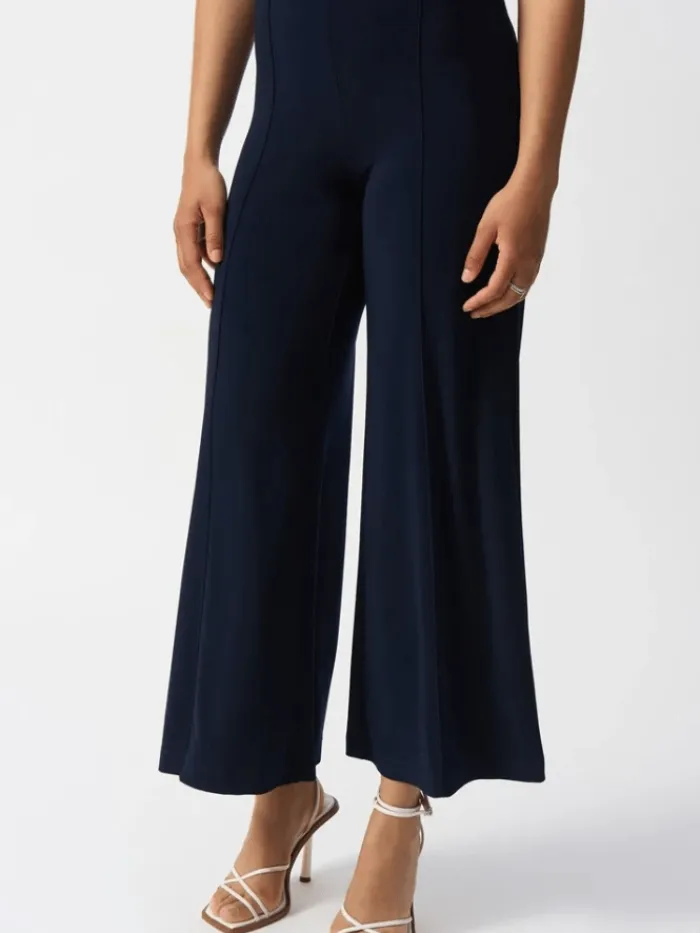 joseph_ribkoff_womens_sil_2-8.webp Joseph Ribkoff Trousers | Gifts Under £250^Women's Silky Knit Wide Leg Trousers In Midnight Blue 2