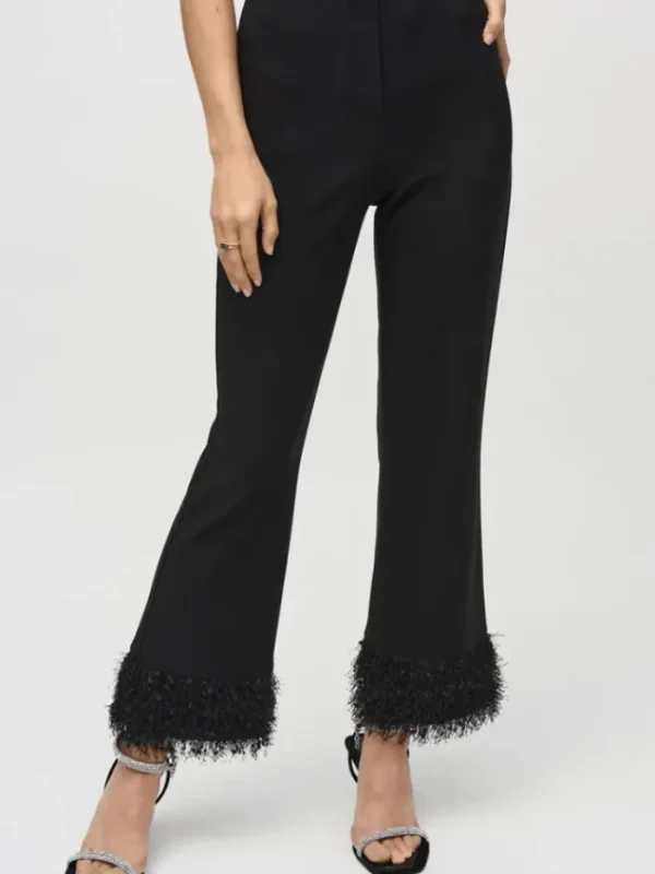 Joseph Ribkoff Party Wear | Trousers^Women's Silky Knit Flared Trousers With Fringed Hem 244
