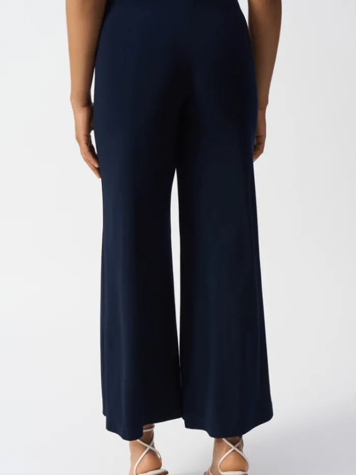 joseph_ribkoff_womens_sil_4-8.webp Joseph Ribkoff Trousers | Gifts Under £250^Women's Silky Knit Wide Leg Trousers In Midnight Blue 2