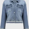 Joseph Ribkoff Coats And Jackets | Denim^Women's Stretch Denim Jacket With Embroidery 251953 Col