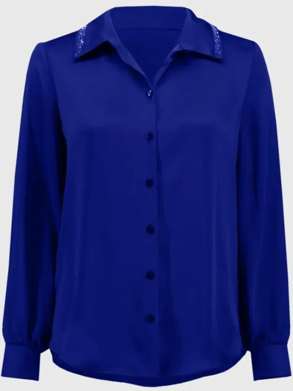 Joseph Ribkoff Tops | Luxury Gifts^Women's Straight Satin Blouse In Royal Sapphire 244101