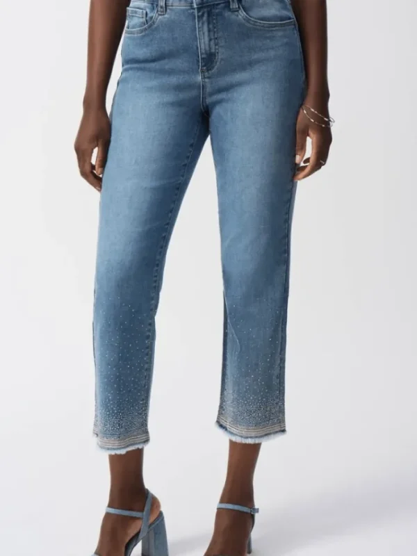 Joseph Ribkoff Denim | Gifts Under £250^Women's Straight Fit Crop Stretch Jeans 251956 Col 593