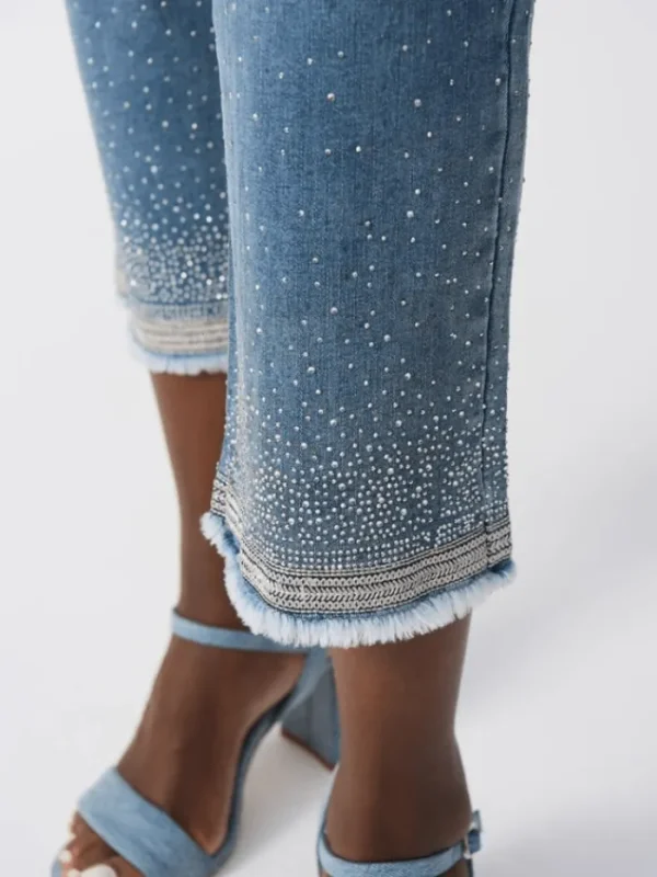 Joseph Ribkoff Denim | Gifts Under £250^Women's Straight Fit Crop Stretch Jeans 251956 Col 593