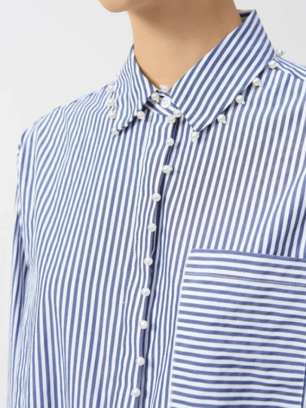 Joseph Ribkoff Tops | Gifts Under £250^Women's Striped Stretch Cotton Shirt 251942 Col 2230