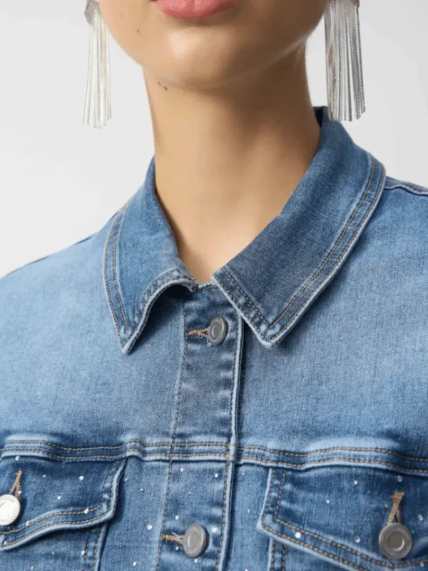Joseph Ribkoff Coats And Jackets | Denim^Women's Stretch Denim Jacket With Embroidery 251953 Col