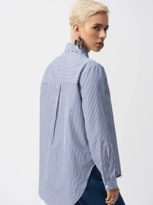 Joseph Ribkoff Tops | Gifts Under £250^Women's Striped Stretch Cotton Shirt 251942 Col 2230