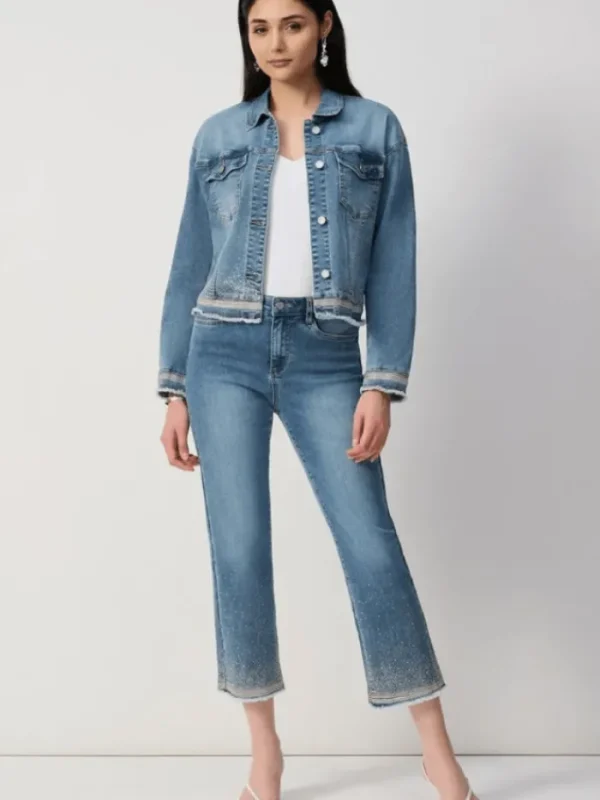 Joseph Ribkoff Denim | Gifts Under £250^Women's Straight Fit Crop Stretch Jeans 251956 Col 593