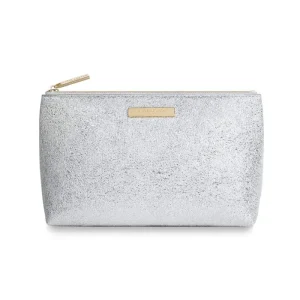 Katie Loxton Make Up Bags | Bags^T Metallic Silver Mia Make Up Bag KLB384