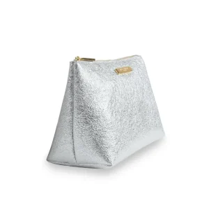 Katie Loxton Make Up Bags | Bags^T Metallic Silver Mia Make Up Bag KLB384
