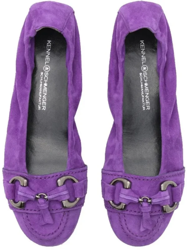 Kennel u0026 Schmenger Footwear | Footwear^Kennel & Schmenger Malu Ballerina Suede Pump In Plum 41-10300-492