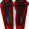 Kennel u0026 Schmenger Footwear | Footwear^Kennel & Schmenger Malu Ballerina Pump In Deep Red With Black Gemstone