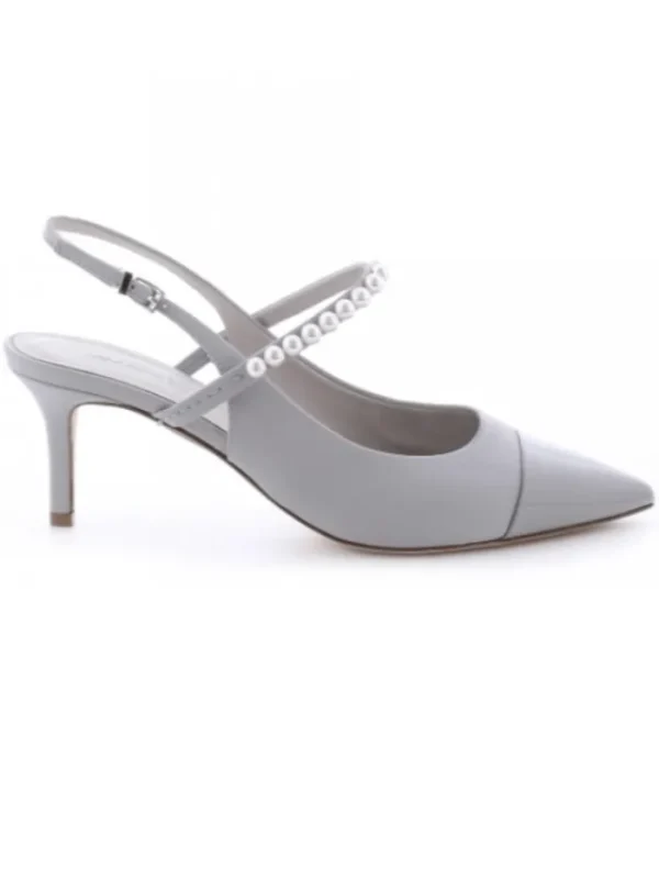 Kennel u0026 Schmenger Footwear | Footwear^Kennel & Schmenger Rome Pale Grey Slingback Heeled Shoes With Pearls 3
